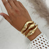 Alloy Geometric Simple Electroplated Bracelet Set