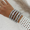 Alloy Geometric Simple Electroplated Bracelet Set