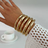 Alloy Geometric Simple Electroplated Bracelet Set