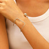 Alloy Geometric Simple Opening Bracelet Ring Jewelry With Electroplating