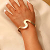 Alloy Geometric Simple Opening Bracelet Ring Jewelry With Electroplating