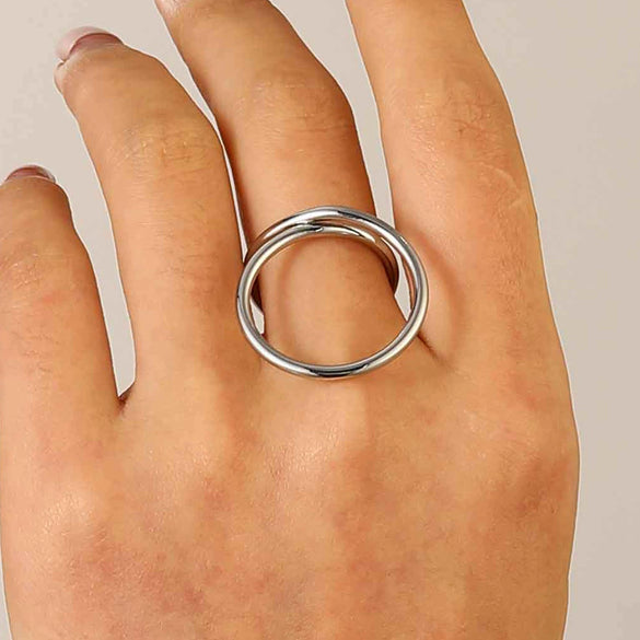 Alloy Geometric Simple Opening Bracelet Ring Jewelry With Electroplating