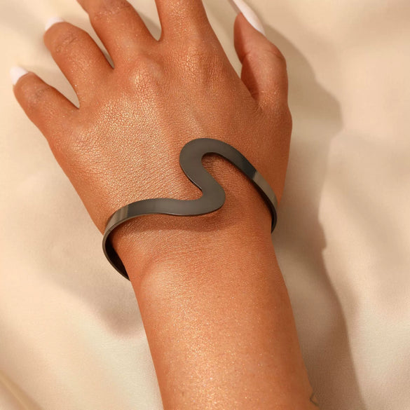 Alloy Geometric Simple Opening Bracelet Ring Jewelry With Electroplating