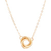 Alloy Geometric Simple Style Earrings And Necklace Set With Circle Pendant And Regular Chain Electroplated For Women
