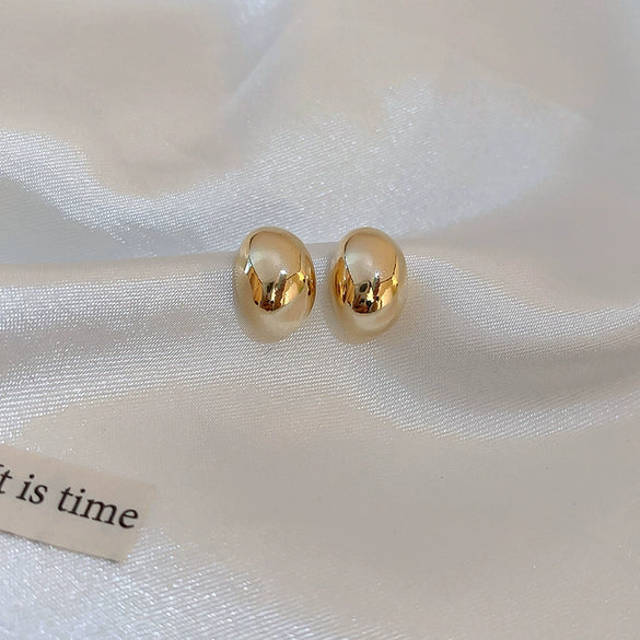Alloy Geometric Simple Women's Earrings With Real Gold Electroplated