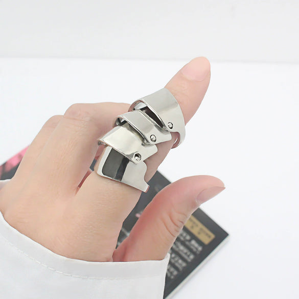 Alloy Geometric Skull Ring Electroplated Unisex