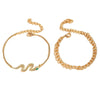 Alloy Geometric Snakeshaped Chain Bracelet For Women Retro Style