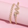 Alloy Geometric Snakeshaped Chain Bracelet For Women Retro Style
