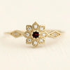 Alloy Geometric Snowflake And Sunflower Women's Ring With Electroplating Simple Fashion Ins Style