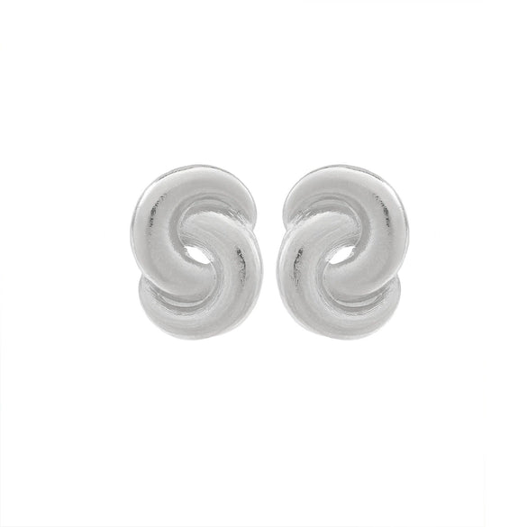 Alloy Geometric Spiral Twist Shape Electroplated Fashion Earrings For Women