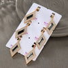 Alloy Geometric Square Casual Necklace Pendant Electroplated With 18K Gold And Microinlaid Zircon