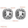 Alloy Geometric Square Diamond Crystal Women's Earrings