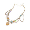 Alloy Geometric Square Diamondembedded Light Luxury Style Necklace For Women Electroplated