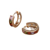 Alloy Geometric Square Zircon Electroplated Women's Earrings