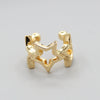 Alloy Geometric Star Ear Clips Electroplated Ear Jewelry For Women