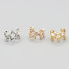 Alloy Geometric Star Ear Clips Electroplated Ear Jewelry For Women