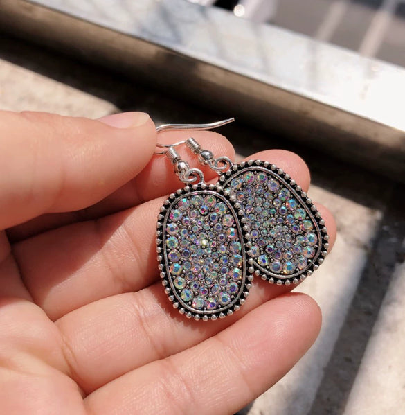 Alloy Geometric Star Earrings With Diamond Design Retro Style For Women
