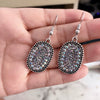 Alloy Geometric Star Earrings With Diamond Design Retro Style For Women