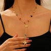 Alloy Geometric Starfish Women's Electroplated Dopamine Necklace