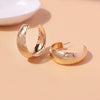 Alloy Geometric Striped Hoop Ring Earrings For Women