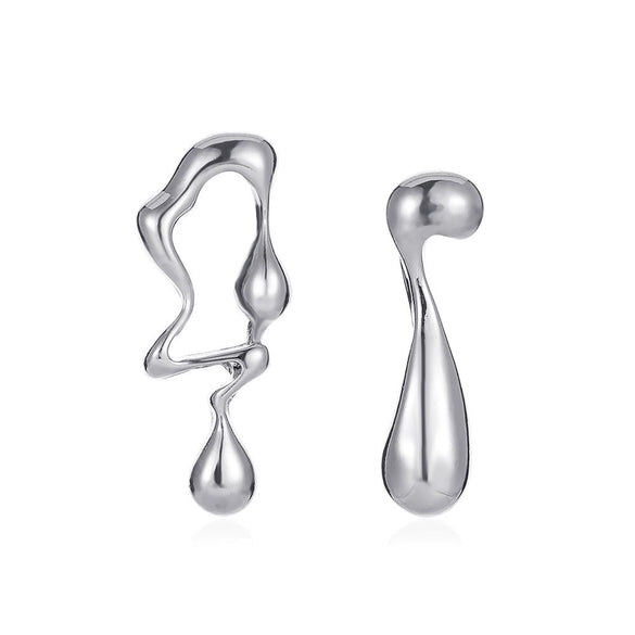 Alloy Geometric Stud Earrings With Electroplating For Women