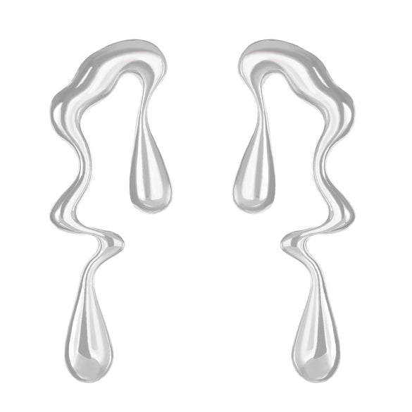 Alloy Geometric Stud Earrings With Electroplating For Women