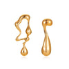 Alloy Geometric Stud Earrings With Electroplating For Women