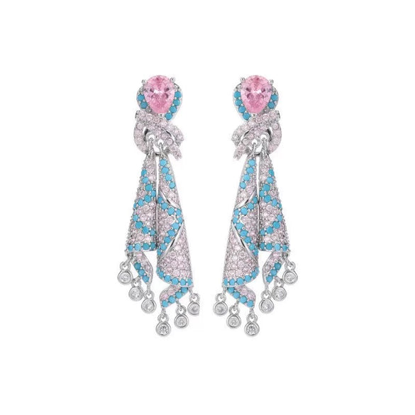 Alloy Geometric Style Earrings Set With Diamonds For Women