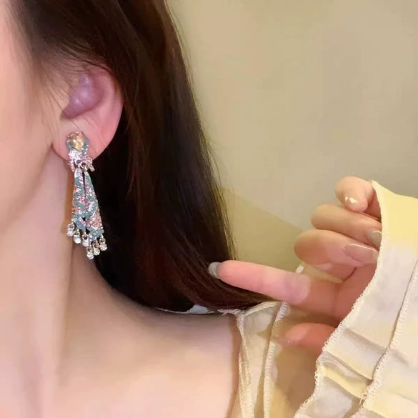 Alloy Geometric Style Earrings Set With Diamonds For Women