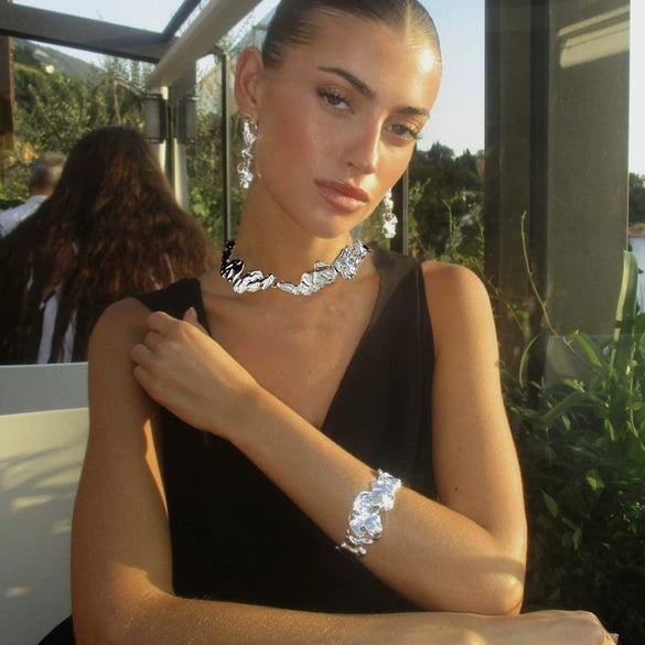 Alloy Geometric Style Electroplated Clavicle Chain Jewelry
