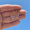 Alloy Geometric Style Electroplated Tassel Bear Cloud Earrings Unisex Jewelry