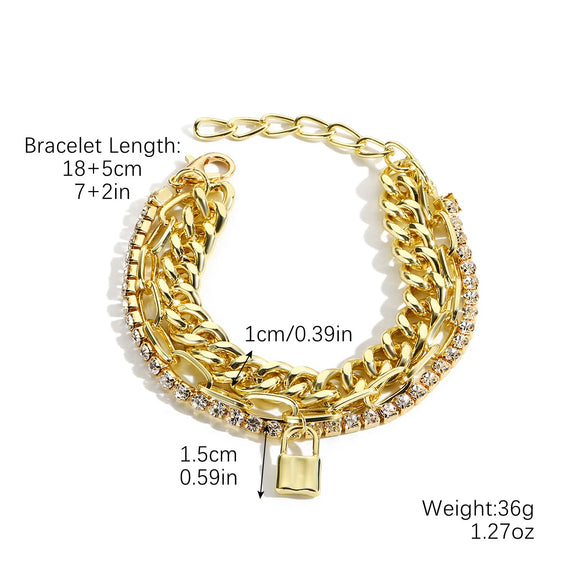 Alloy Geometric Style Electroplated Women's Bracelet