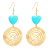 Alloy Geometric Style Pine Stone Turquoise Tassel Women's Earrings