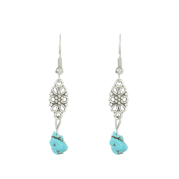 Alloy Geometric Style Pine Stone Turquoise Tassel Women's Earrings