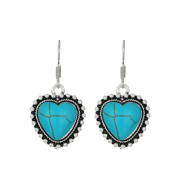 Alloy Geometric Style Pine Stone Turquoise Tassel Women's Earrings
