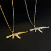 Alloy Geometric Submachine Gun Pendant Jewelry With Electroplating For Men And Women