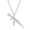 Alloy Geometric Submachine Gun Pendant Jewelry With Electroplating For Men And Women