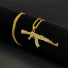 Alloy Geometric Submachine Gun Pendant Jewelry With Electroplating For Men And Women
