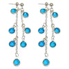 Alloy Geometric Tassel Earrings Electroplated Minimalist Style For Women