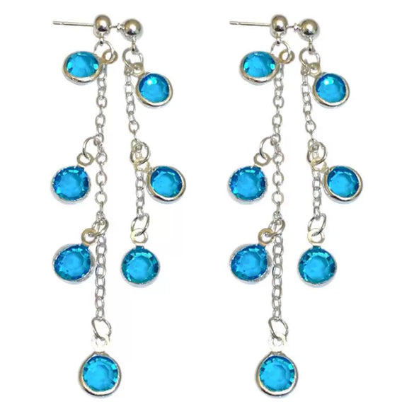 Alloy Geometric Tassel Earrings Electroplated Minimalist Style For Women