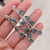 Alloy Geometric Tassel Earrings Electroplated Minimalist Style For Women
