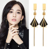 Alloy Geometric Tassel Earrings For Women With Electroplating Treatment Ins Style