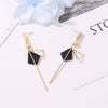 Alloy Geometric Tassel Earrings For Women With Electroplating Treatment Ins Style