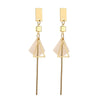 Alloy Geometric Tassel Earrings For Women With Electroplating Treatment Ins Style