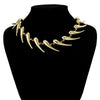 Alloy Geometric Thorn Splicing Water Drop Pendant Necklace For Women Handmade Chain Electroplated