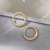 Alloy Geometric Twist Hoop Earrings For Women Minimalist Style Electroplated
