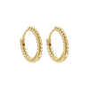 Alloy Geometric Twist Hoop Earrings For Women Minimalist Style Electroplated
