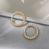 Alloy Geometric Twist Hoop Earrings For Women Minimalist Style Electroplated