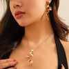 Alloy Geometric Twisted Electroplated Women's Liquid Metal Necklace