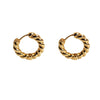 Alloy Geometric Twisted Twist Stud Earrings For Women With Real Gold Electroplating
